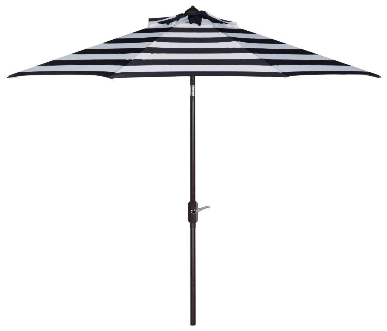 100.79'' Outdoor Umbrella, Navy/White, Brown