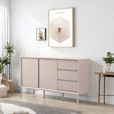Modern Sideboard Cabinet With 2 Doors, 3 Drawers