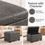 Repose-pieds 24 po en similicuir avec rangement-469151847