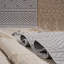 Tapis d'intérieur tissé à la crème / treillis 2X8 avec teinture à texture de treillis crème doux et non délesté, pour l'intérieur du vestibule