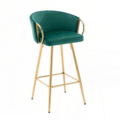 Dardar Stools,with Chrome Footrest and Base /Golden Leg Simple Bar Stool