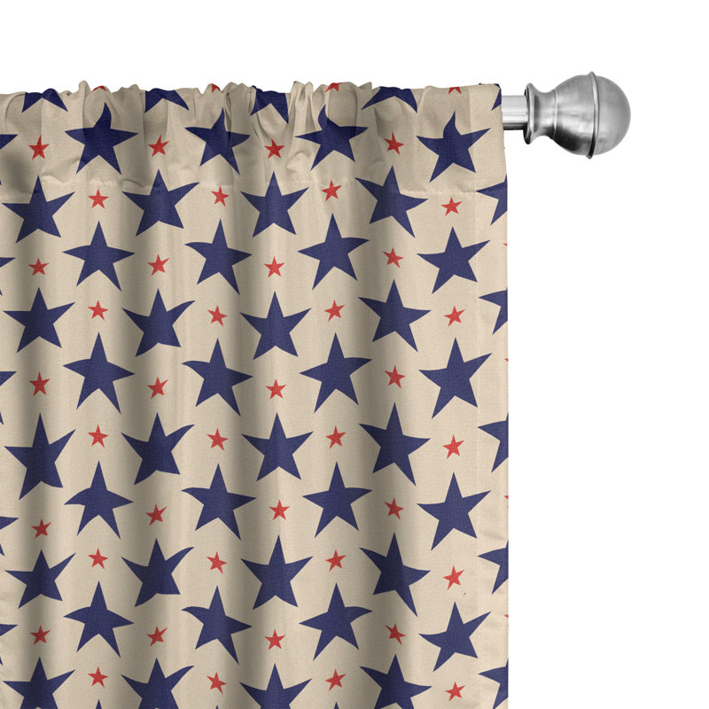 Star Semi-Sheer Rod Pocket Curtain Panels, 28" x 63"
