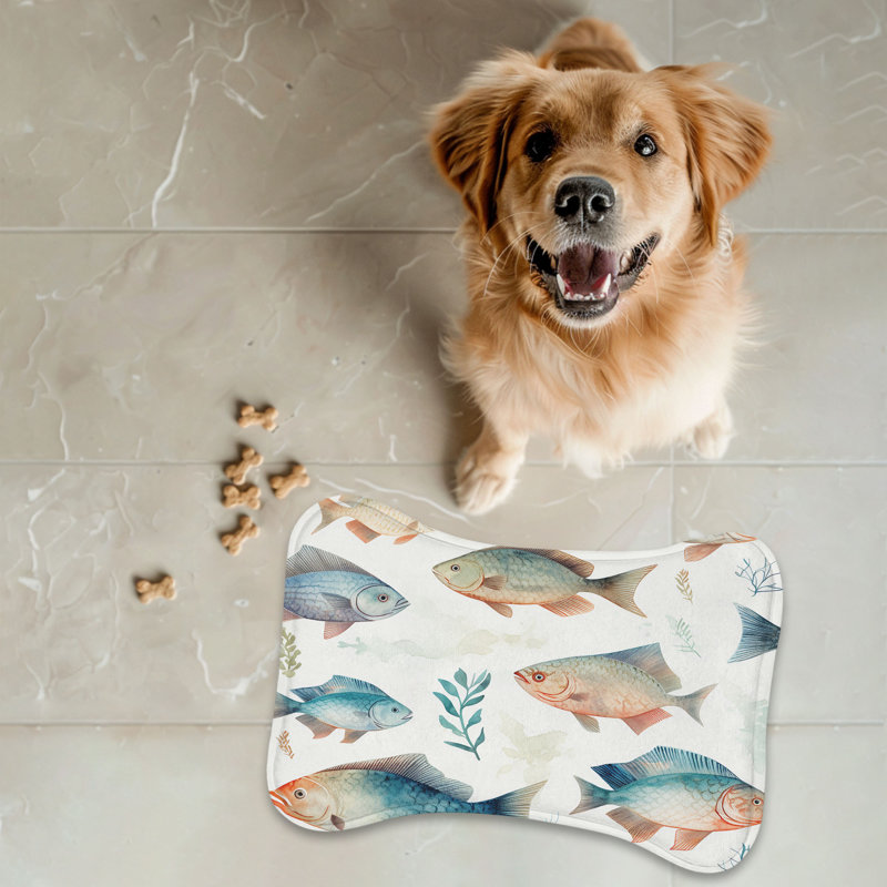 Noble Seas - 1 Piece Bone Shape Feeding Mat
