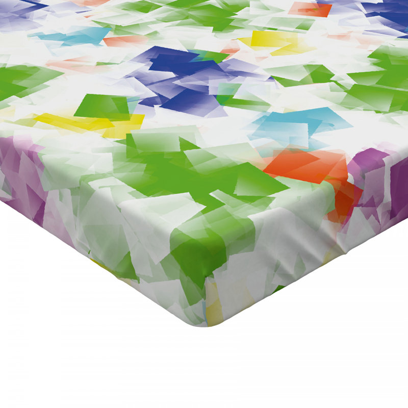 Microfiber Abstract Fitted Sheet, Queen Fitted Sheet