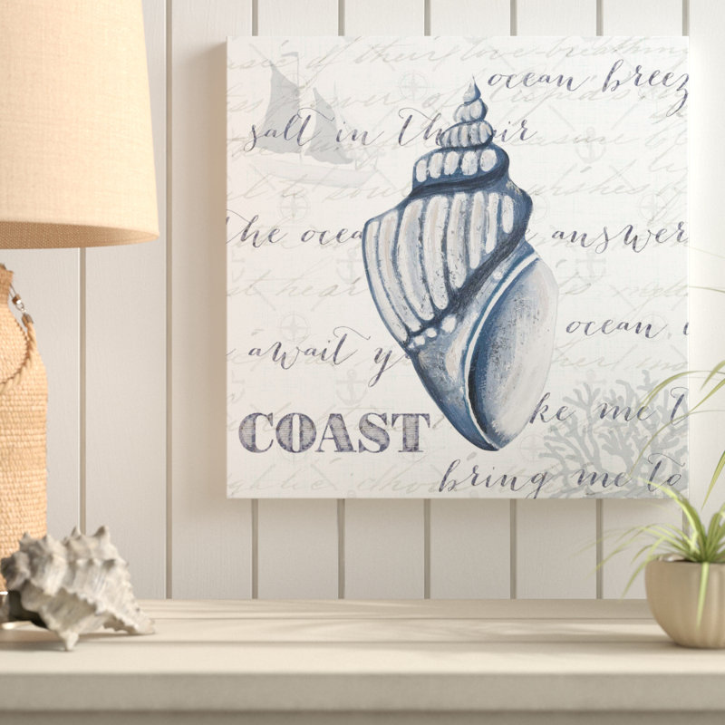 «Indigo Shell IV», impression, H 18 po x l 18 po x P 1 po, Toile tendue