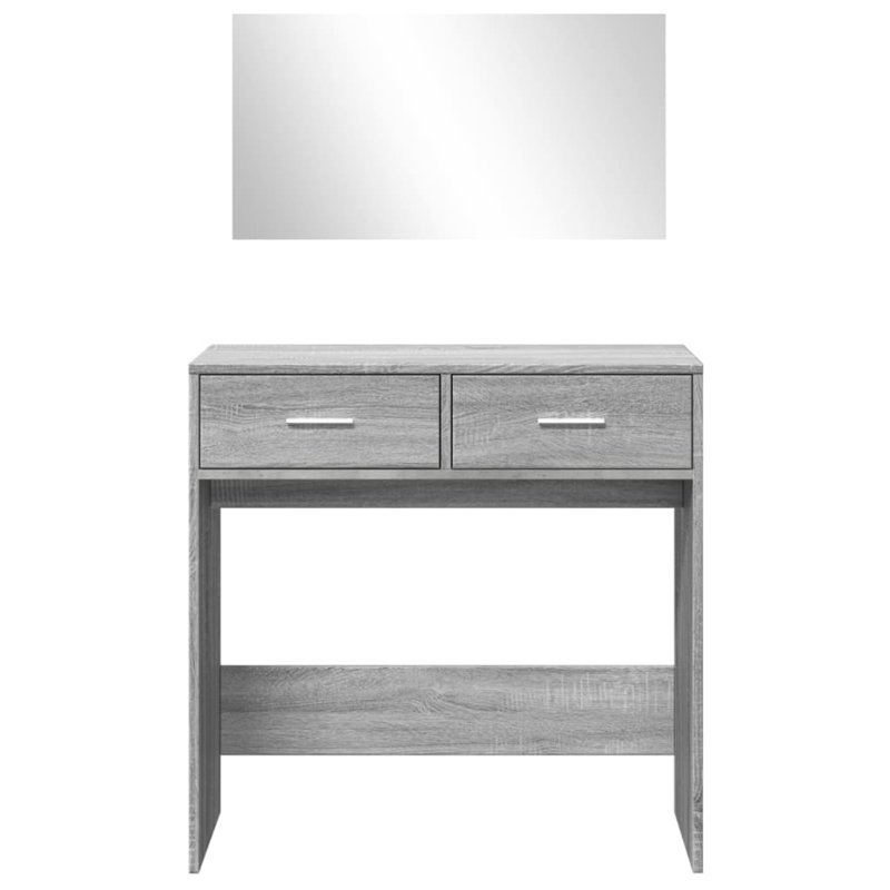 Patrizia Dressing Table with Mirror, Grey Sonoma