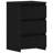 vidaXL Bedside Cabinet Black Oak Engineered Wood Standard Bedside Table