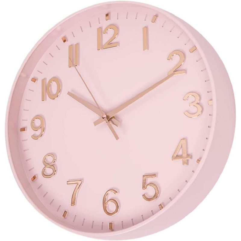 Horloges murales modernes à quartz, Nouveau rose