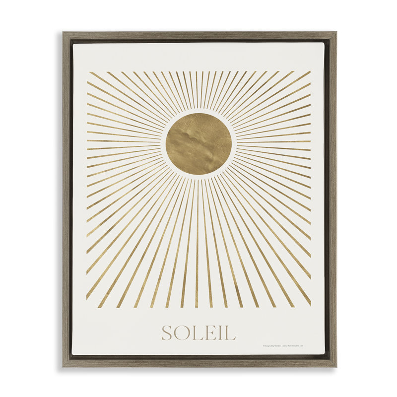 «Soleil Boho Sun» par Reinders, Cadre flottant orme Montalcino, H 21 po x l 17 po