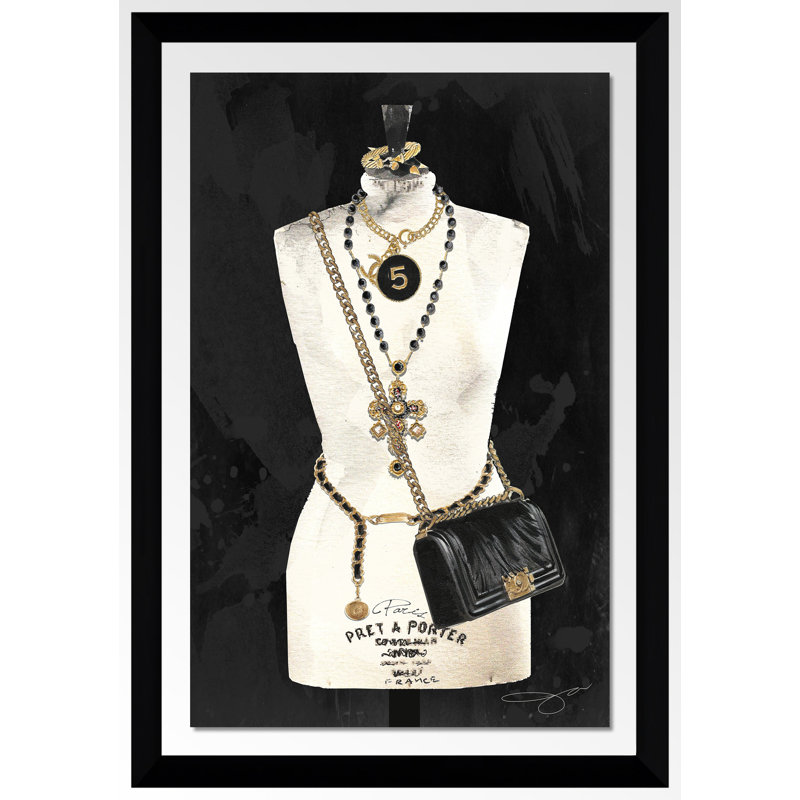«Dress for Success Paris», impression, Cadre noir, H 27,5 po x l 21,5 po x P 0,75 po