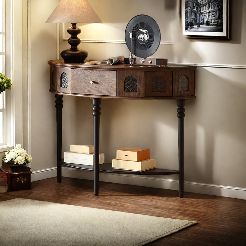 Console semi-circulaire de style français