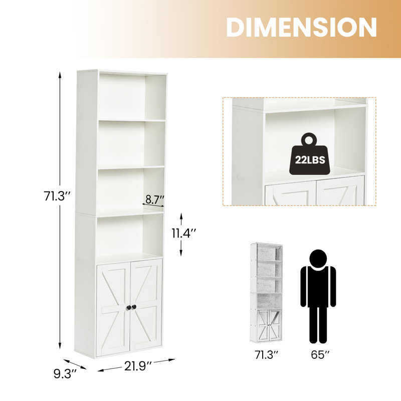 Chansoo Storage Bookcase, White