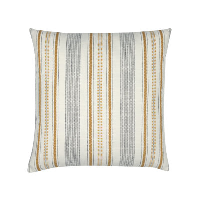 Clay Striped Square Indoor / Outdoor Pillow Cover & Insert
