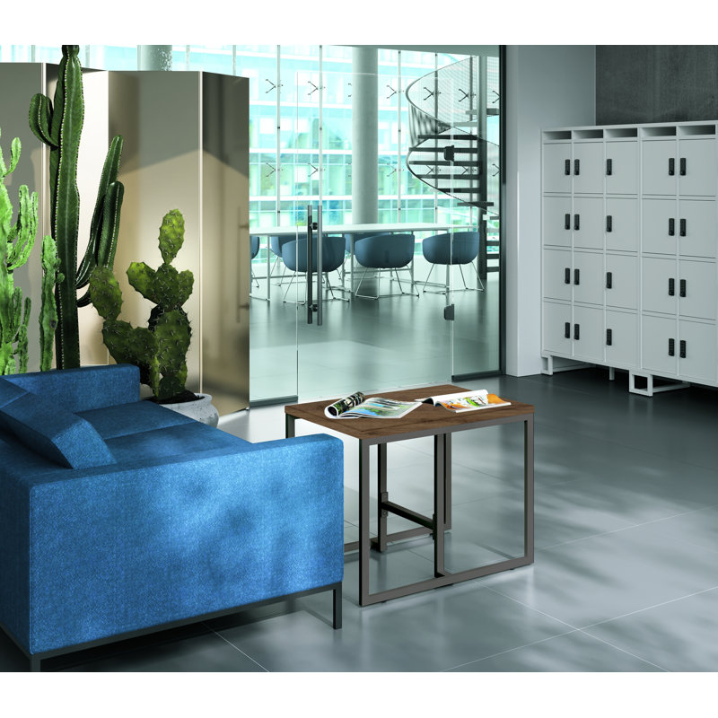Witherspoon Frame Coffee Table, 60cm H x 65cm L x 65cm W, Anthracite, Wild Oak