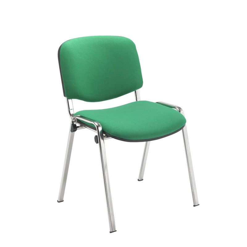 Nanami Waiting Room Chair, Chrome, Green