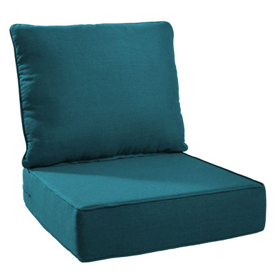 Ensemble de coussins et oreillers épais  24 po x 24 po x 6 po - Siège profond intérieur / extérieur résistant à l'eau et à la décoloration