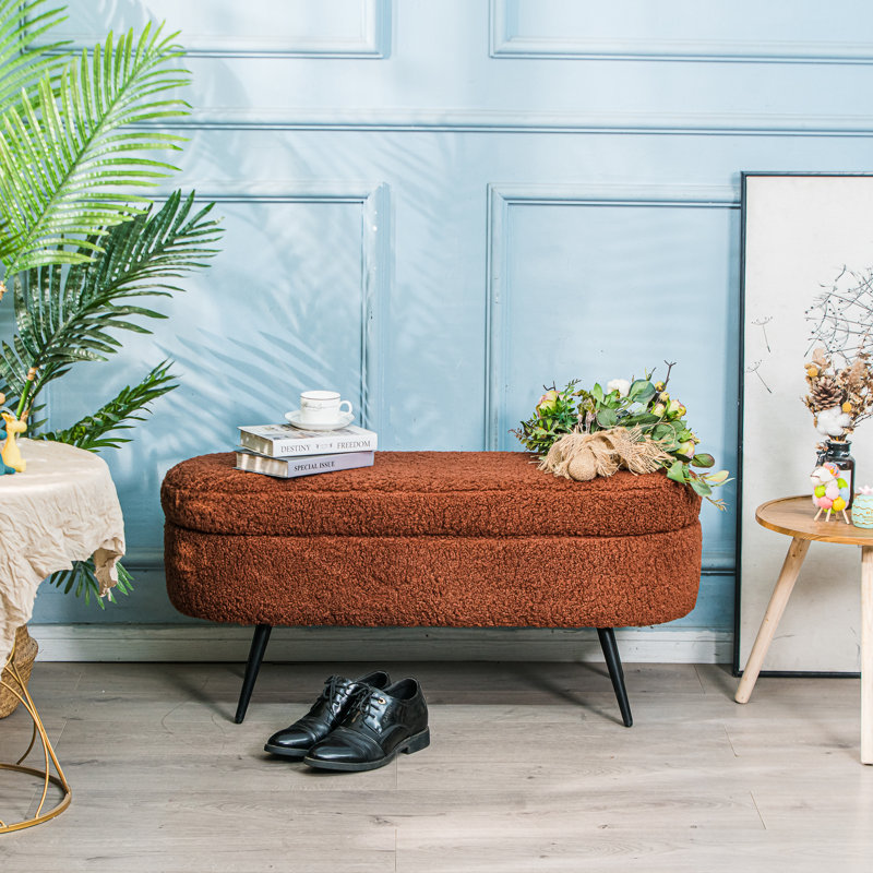 Banc en métal Lawanda, Terracotta