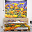 Tapisserie florale jaune et orange-28487738