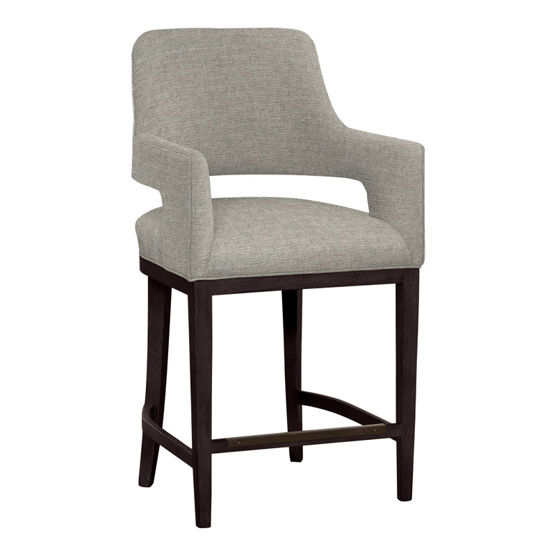 Tabouret de bar et de comptoir Josie, Espresso, Lin 3152, Tabouret de comptoir (siège d'une hauteur de 26,5