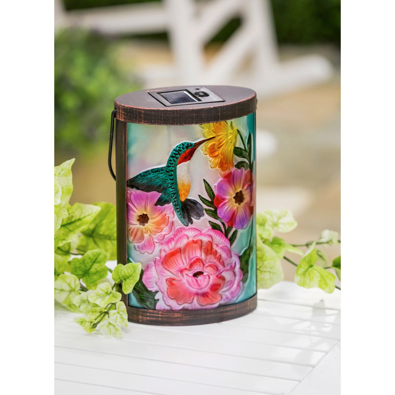 9.45'' Solar Powered Integrated LED Cylinder Lantern