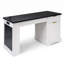 Bureau cannelé moderne 55 "avec prise de courant et armoire de rangement, blanc-1011881489