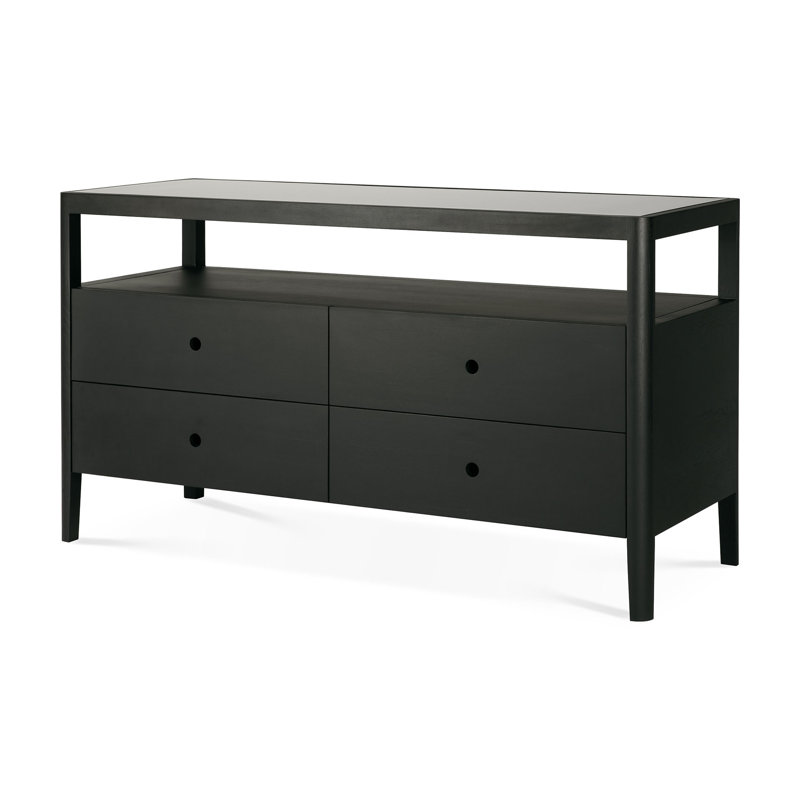 Spindle 4 - Drawer Dresser, Black