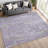 Machine Washable Indoor/Outdoor Jozwiak ACN2382 Circles Rug-1948386200