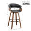 Tabourets pivotants Mid-Century rembourrés en similicuir Devlin-347477720-347477722