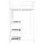 Lit mezzanine simple en métal avec bureau et tableau blanc - 3 tablettes pour agrandir l'espace de la chambre à coucher, matériau facile à assembler, rangement, décoration idéale-1922214489
