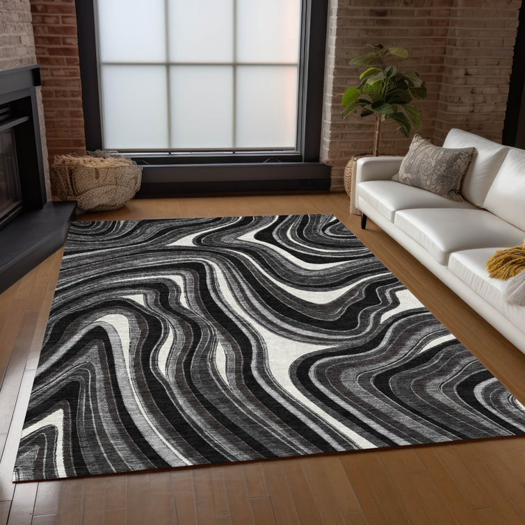 Lamanna Washable Abstract Indoor / Outdoor Rug