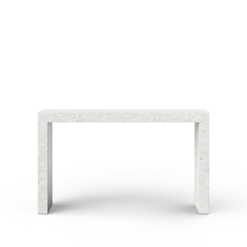 Mixx 55'' W Console Table, Ivory Terrazo