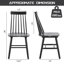 Ensemble de 2 chaises de salle à manger de ferme 17,5 "l, dossier en bois massif Windsor-1381541583-1381541582