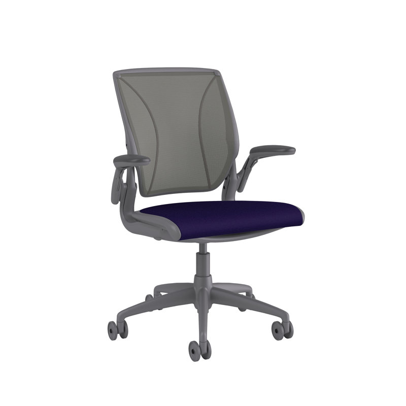 Diffrient World Wool Task Chair, Gray, Catena/Caraway, Corde/Peacock