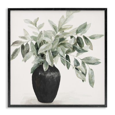 Plant in Black Vase Framed Giclee Art by Lanie Loreth