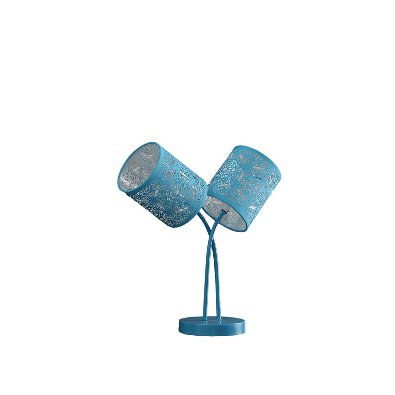 Lampe de table 17 po Deontre, Bleu