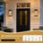 Oil Rubbed Bronze Outdoor Wall Sconce with Dusk to Dawn Sensor and Crackle Glass-609021747