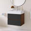 Meuble-lavabo mural 24 po avec lavabo à surface solide blanc-1460534625