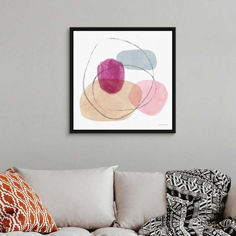 «Think Pink 07» par Lisa Audit - reproduction d'art, Toile avec cadre noir, 32" H x 32" W x 1.75" D