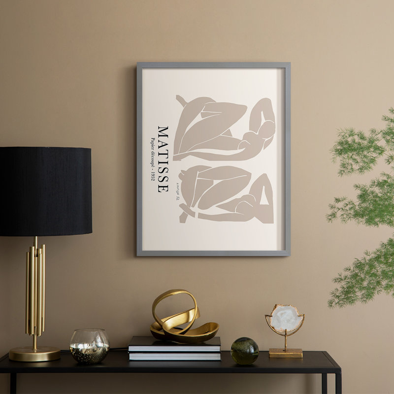Matisse CCL III, reproduction d'art encadrée - bois massif, H 15 po x l 12 po, Gris