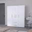 Armoire Elma, chambre à coucher, blanc