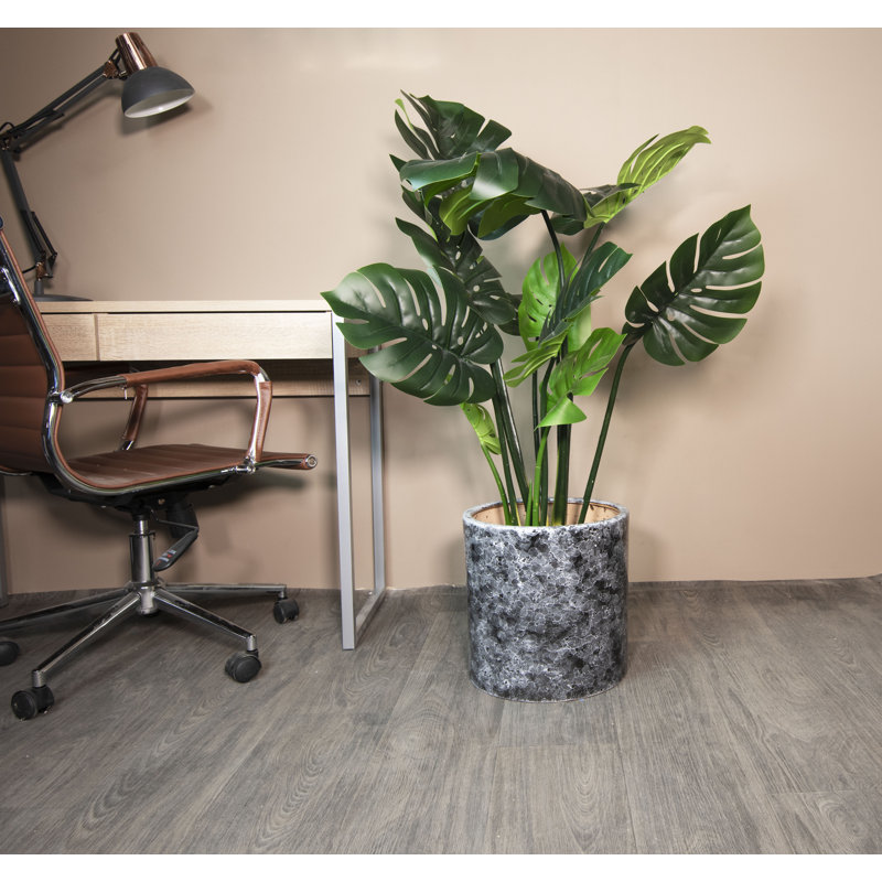 Kurland Ceramic Pot Planter, Black Marble