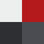 Ornement de Noël chapeau de gnome 6 po gris et rouge