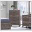 Commode rustique à 5 tiroirs avec quincaillerie en métal noir, solution de rangement durable et élégante pour la chambre à coucher-1687793460