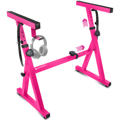 Liquid Stands Piano Keyboard Stand - Z Style Adjustable And Portable Heavy Duty Music Stand For Kids And Adults -fits 54-88 Key Electric Pianos - Sturdy Musical Keyboard Stand (pink)