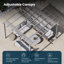 Pergola en aluminium avec finition thermolaquée et toile réglable Florence-2104910340-2130216575