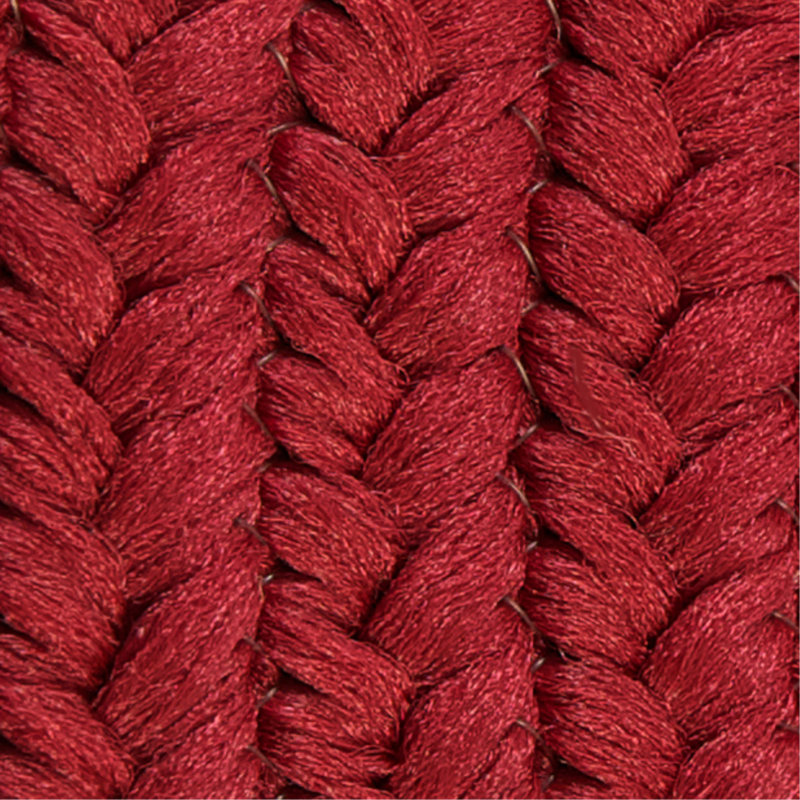 Tapis rouge brique tressé à la main Spiker, Tapis de couloir 2 pi 6 po x 5 pi