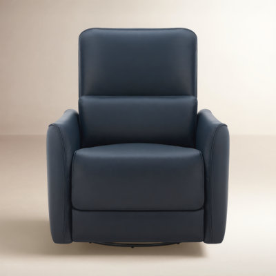Santo 33" Genuine Leather Swivel Power Recliner