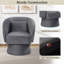 Fauteuil d'appoint pivotant avec dossier incurvé et coussin lombaire amovible à 360 degrés-1950287050-1950287092
