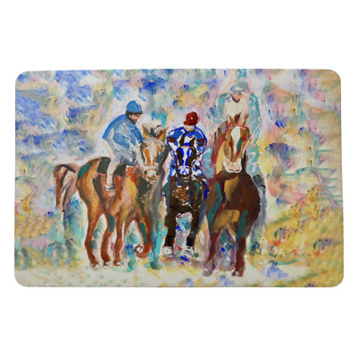 Tapis d'entrée antidérapant Three Racing II 50 po x 30 po