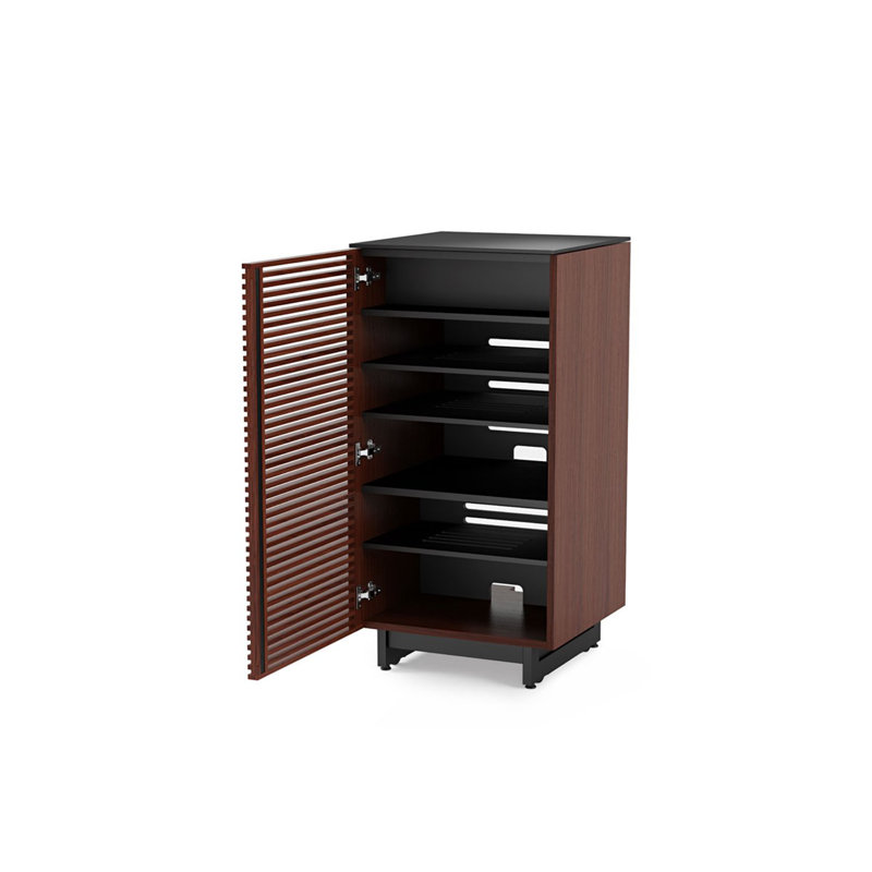 Armoire audio Corridor, Noyer teint de couleur chocolat